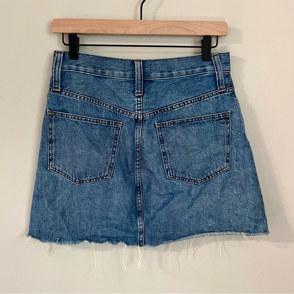 Madewell Rigid Denim A-Line Skirt Size 26 - Picture 3 of 11